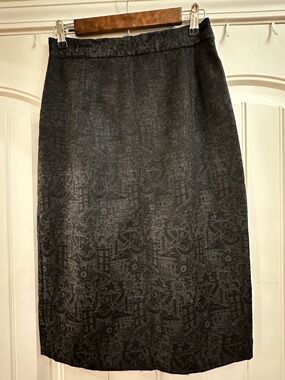 Pier made in Italy star Black Pencil Skirt
